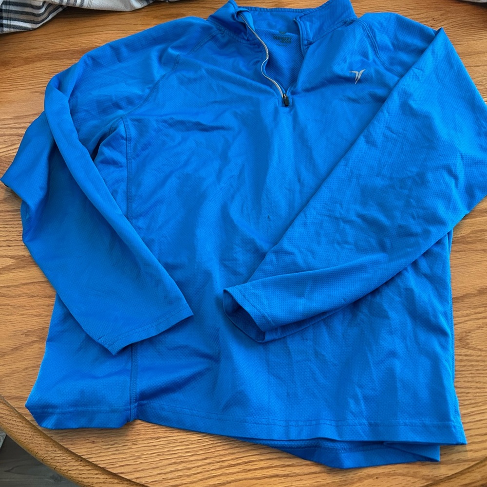 Blue Quarter-Zip Pullover